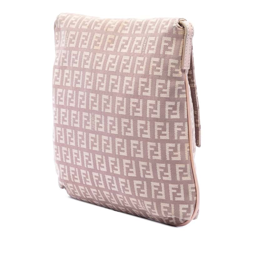 Fendi Zucchino Canvas Crossbody Pink Very good condition - Back View