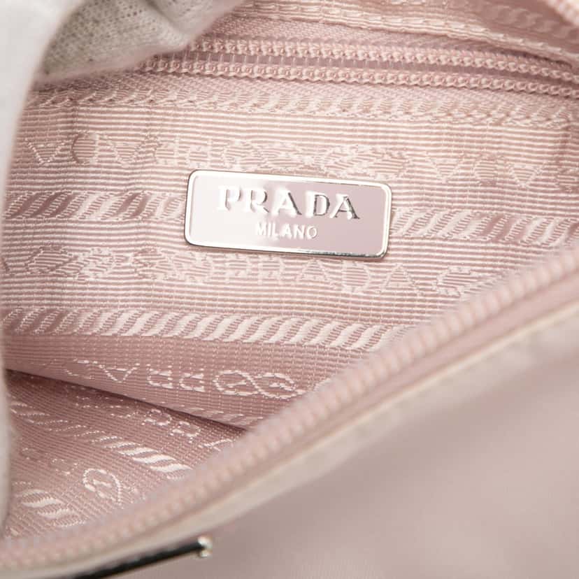 Prada Mini Re Nylon Pochette Pink Very good condition - Box View
