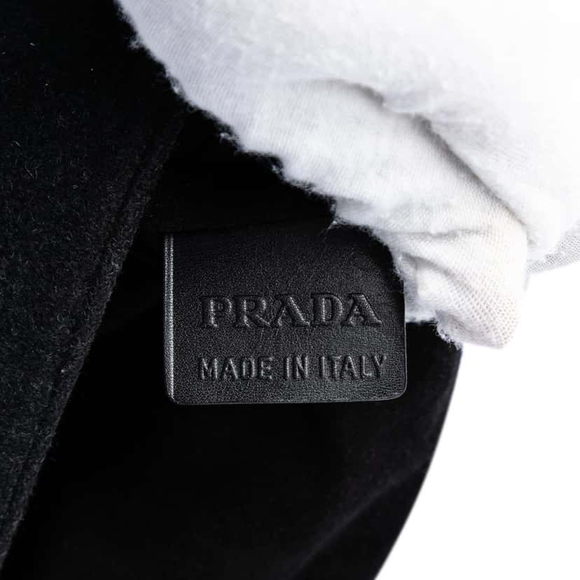 Prada Wool Sports Line Shoulder Bag Black Very good condition - Box View