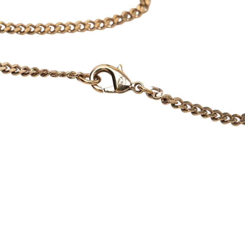 Chanel CC Gold Plated Strass Necklace Pendant Gold Metal Very good condition - Box View
