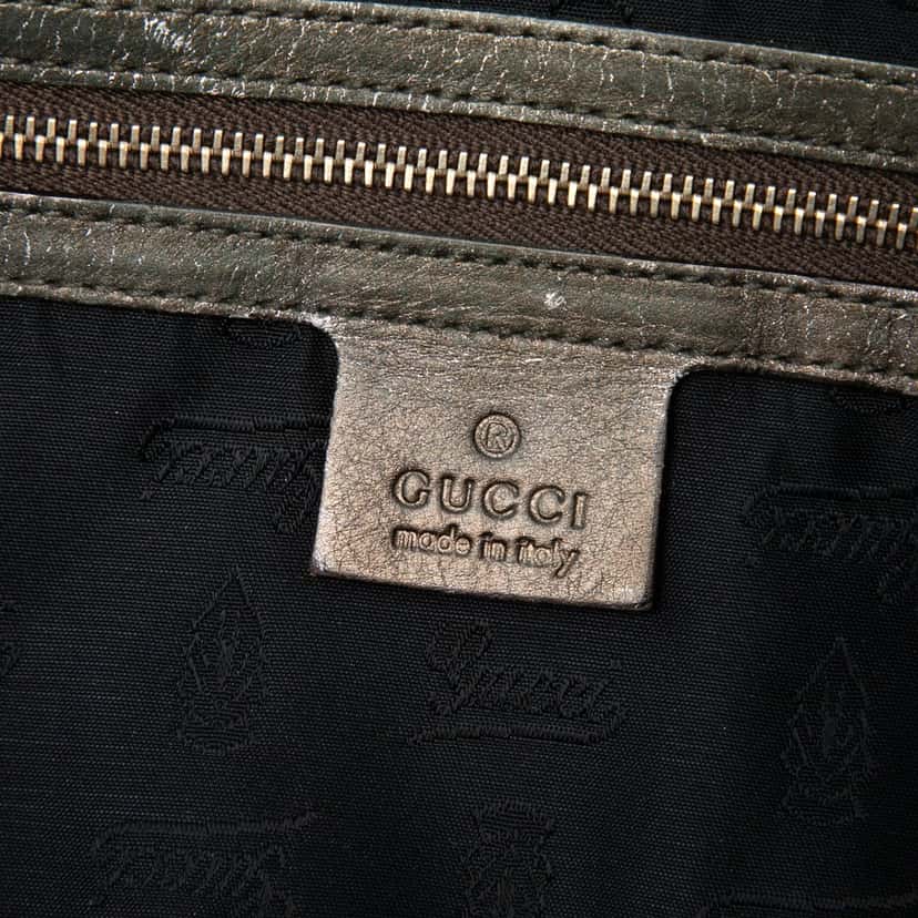 Gucci Metallic Calfskin Hysteria Handbag Brown Leather Very good condition - Box View