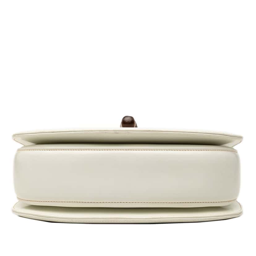 Gucci Calfskin Bamboo Night White Leather Very good condition - Inside View