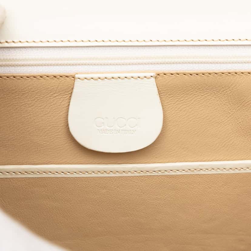 Gucci Calfskin Bamboo Night White Leather Very good condition - Box View