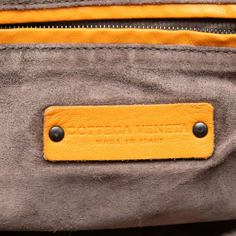 Bottega Veneta Nappa Intrecciato Nodini Crossbody Orange Leather Very good condition - Box View