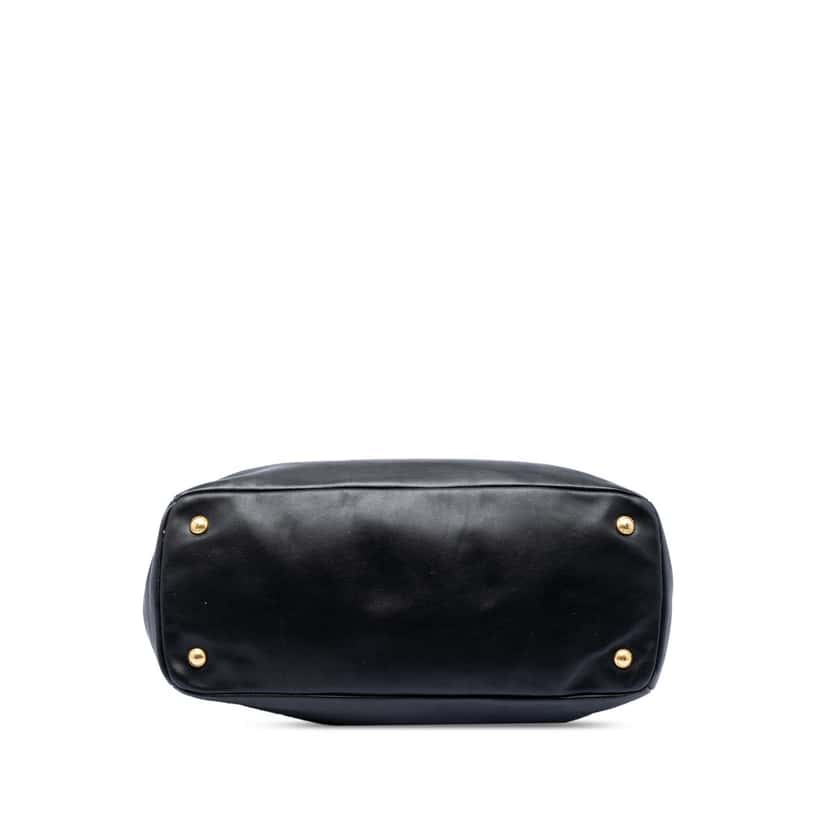 Prada Soft Calfskin Convertible Shopping Tote Black Leather Very good condition - Inside View