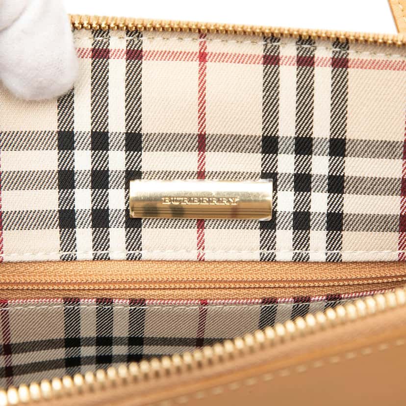 Burberry Leather Handbag Brown Leather Very good condition - Box View