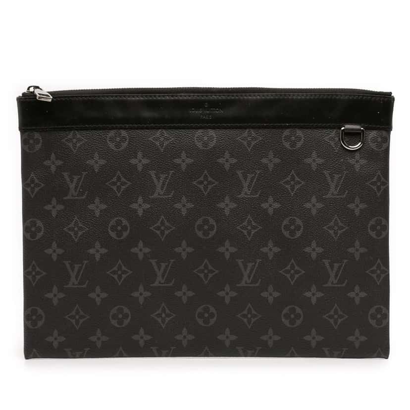 Louis Vuitton Monogram Eclipse Discovery Pochette GM Black Very good condition - Front View