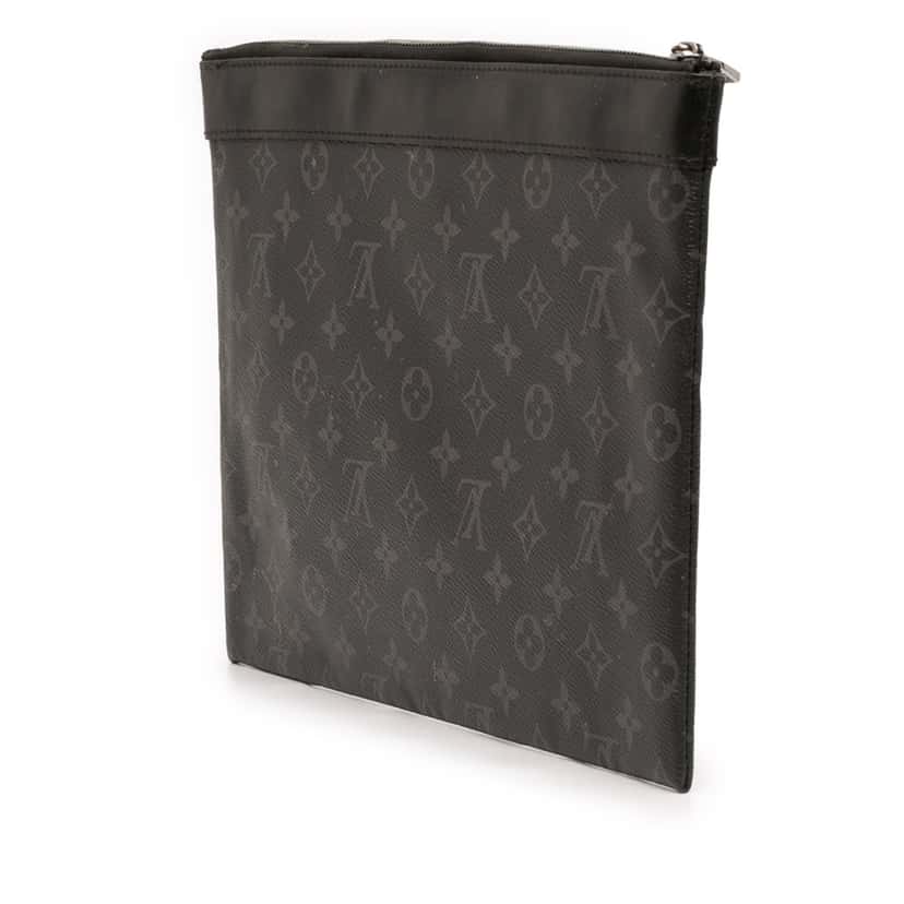 Louis Vuitton Monogram Eclipse Discovery Pochette GM Black Very good condition - Back View