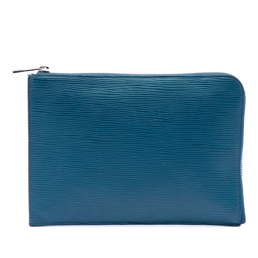 Louis Vuitton Epi Pochette Jour PM Blue Leather Very good condition - Front View