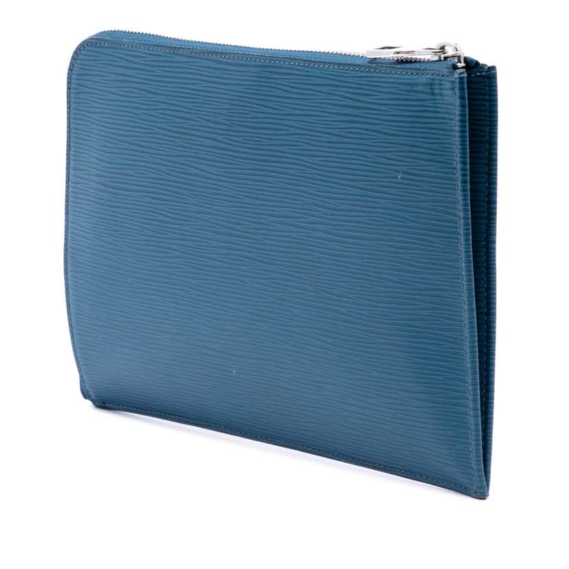 Louis Vuitton Epi Pochette Jour PM Blue Leather Very good condition - Back View