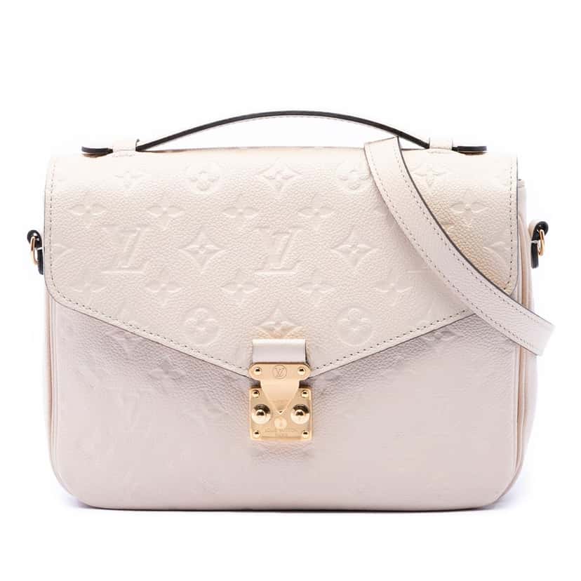 Louis Vuitton Monogram Empreinte Pochette Metis Brown Leather Very good condition - Front View