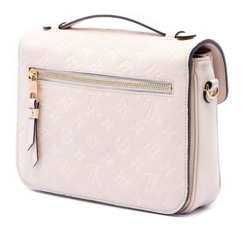 Louis Vuitton Monogram Empreinte Pochette Metis Brown Leather Very good condition - Back View