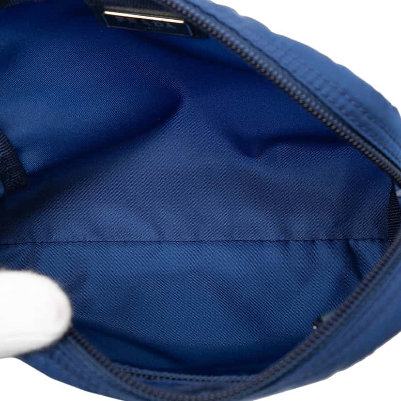 Prada Tessuto Cosmetic Pouch Blue Very good condition - Model View