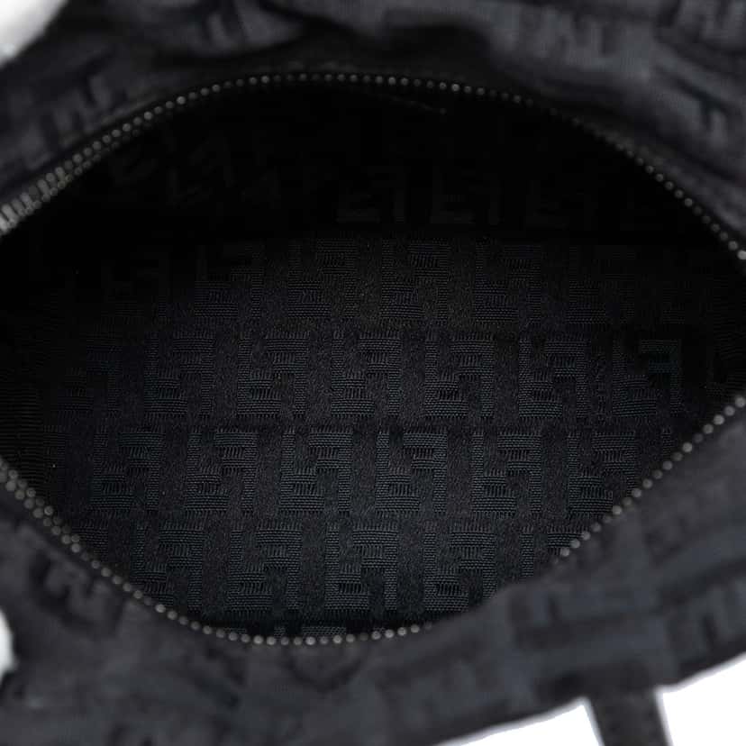 Fendi Zucchino Canvas Handbag Black Very good condition - Model View