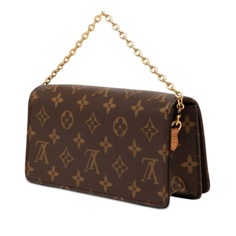 Louis Vuitton Monogram Lily Wallet On Chain Brown Very good condition - Back View