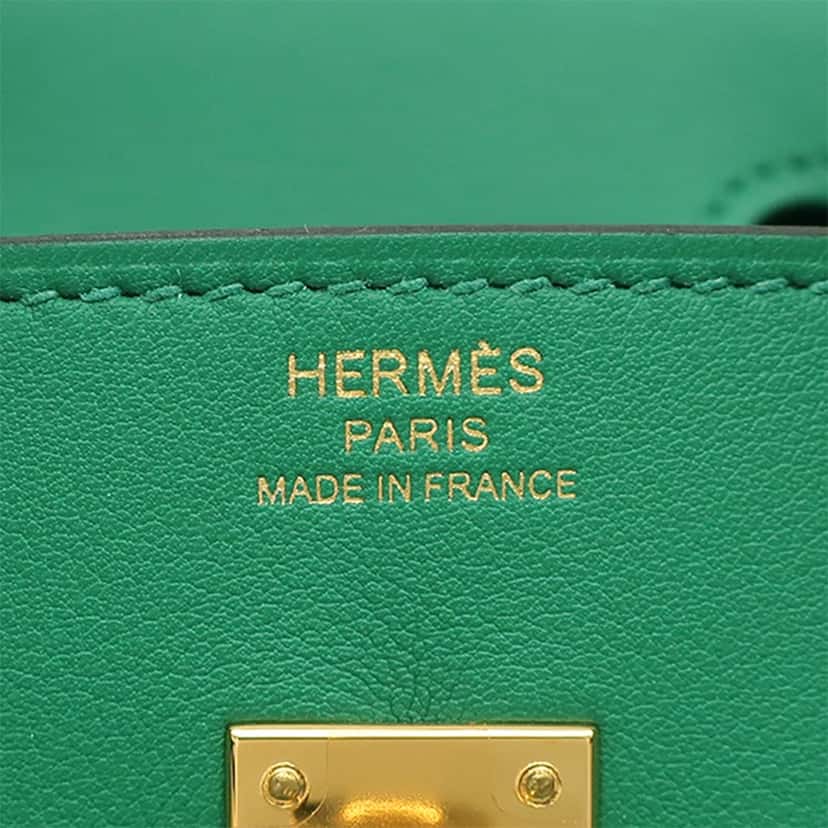 Hermès Swift Birkin Retourne 25 Green Leather Very good condition - Box View
