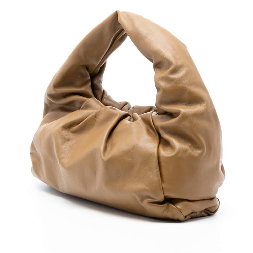 Bottega Veneta Lambskin The Shoulder Pouch Brown Leather Very good condition - Back View