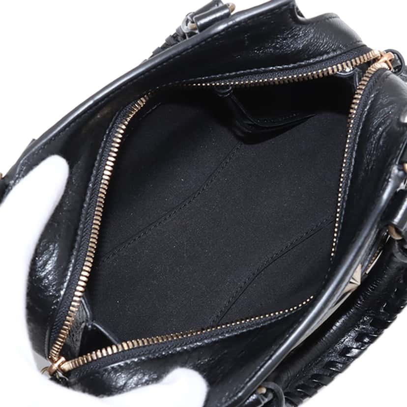 Balenciaga Mini Embellished Lambskin Neo Classic City Satchel Black Leather Very good condition - Box View
