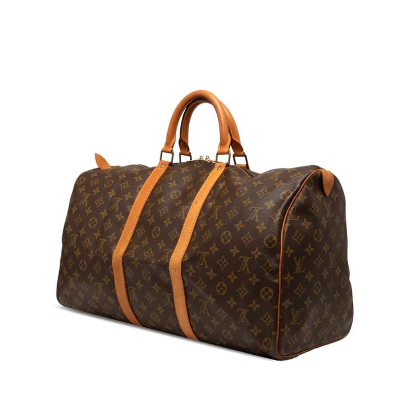Louis Vuitton Monogram Keepall 50 Brown Good condition - Back View