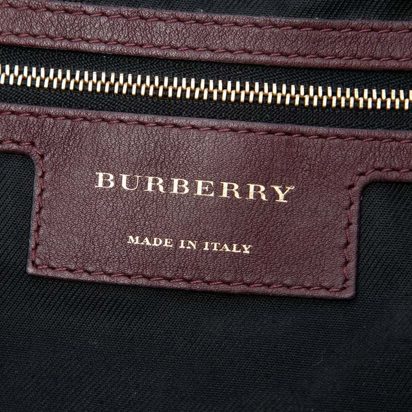 Burberry Small Haymarket Check Canvas and Leather Canterbury Tote Beige Very good condition - Box View