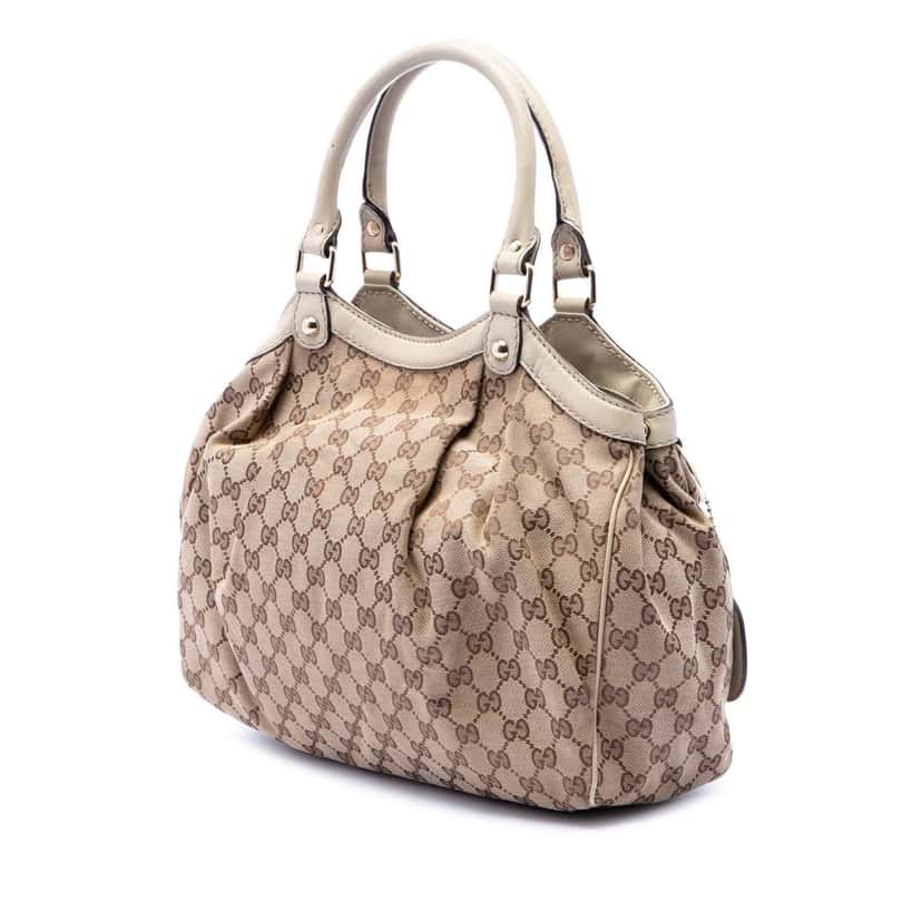 Gucci Medium GG Canvas Sukey Tote Beige Very good condition - Back View
