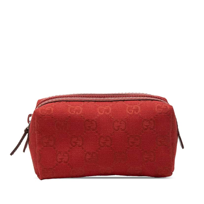 Gucci GG Canvas Pouch Red Good condition - Front View