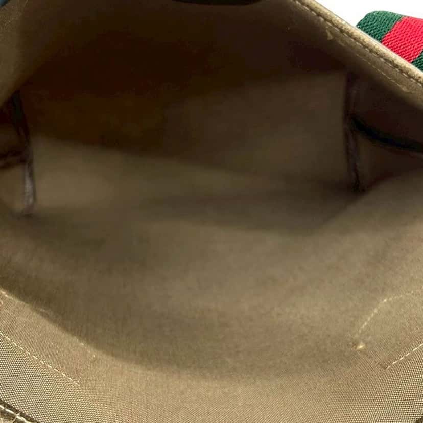 Gucci GG Supreme Plus Sherry Line Web Tote Beige Very good condition - Inside View