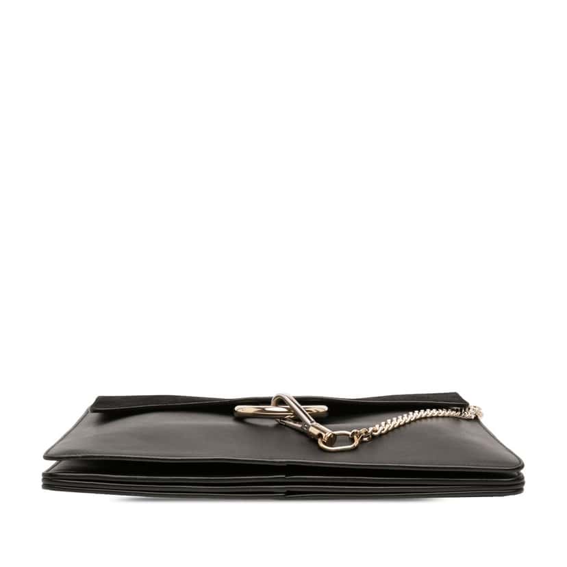 Chloé Medium Calfskin and Suede Faye Crossbody Black Leather Very good condition - Inside View