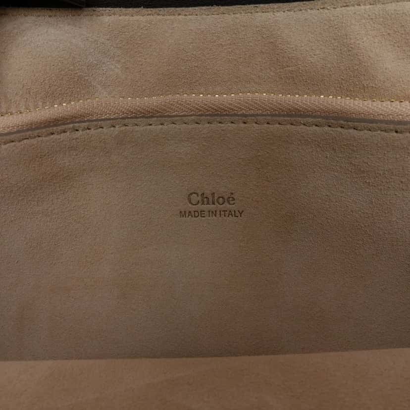 Chloé Medium Calfskin and Suede Faye Crossbody Black Leather Very good condition - Box View