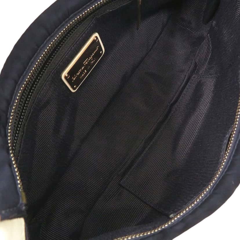 Ferragamo Nylon Vara Bow Handbag Blue Very good condition - Model View