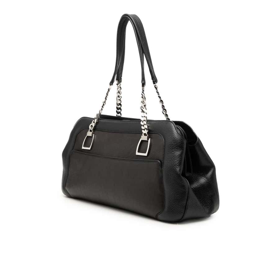 Cartier Leather La Dona Shoulder Bag Black Leather Very good condition - Back View