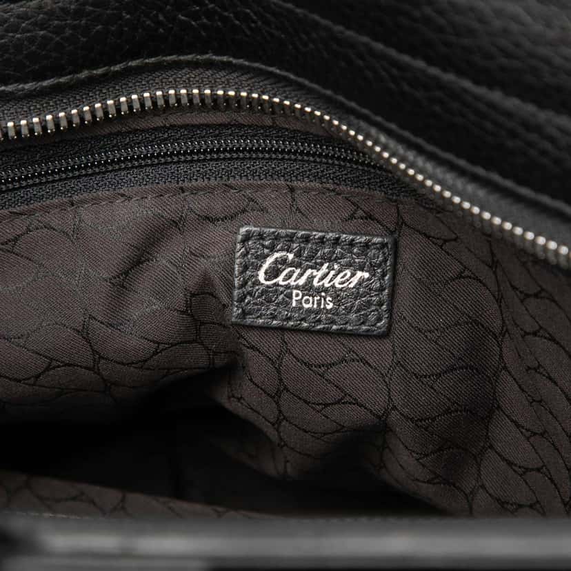 Cartier Leather La Dona Shoulder Bag Black Leather Very good condition - Box View