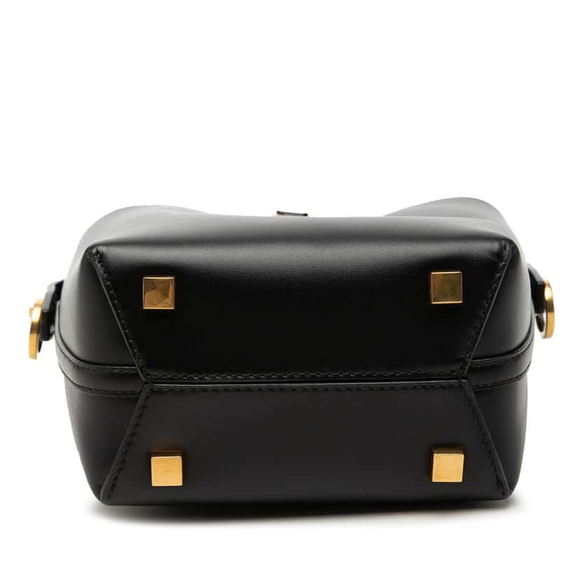 Saint Laurent Mini Shiny Calfskin Le 37 Bucket Bag Black Leather Very good condition - Inside View