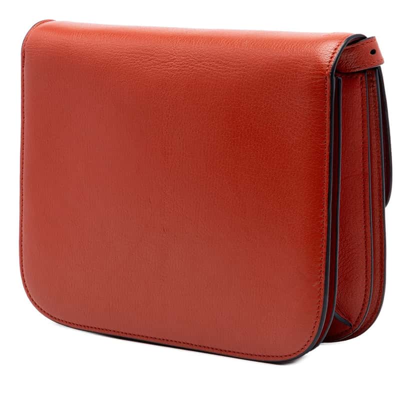 Celine Medium Calfskin Classic Box Red Leather Very good condition - Back View