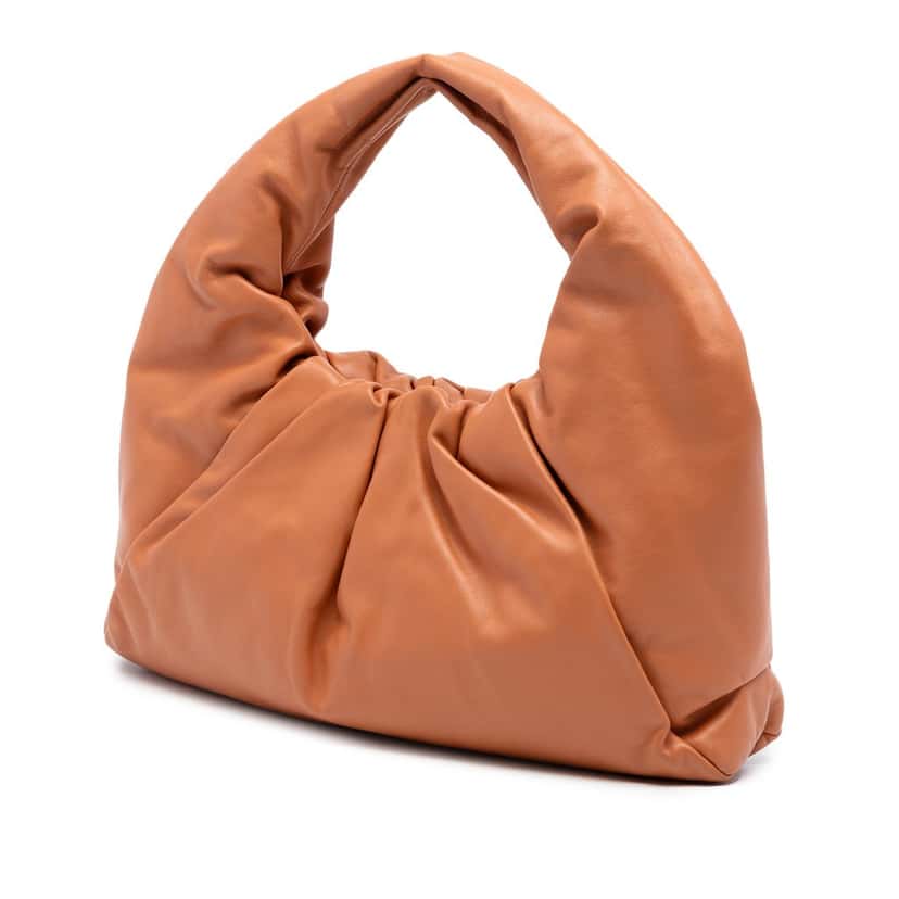 Bottega Veneta Lambskin The Shoulder Pouch Brown Leather Very good condition - Back View