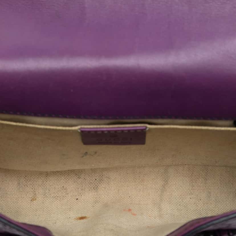 Gucci Small Guccissima Emily Crossbody Purple Leather Very good condition - Model View