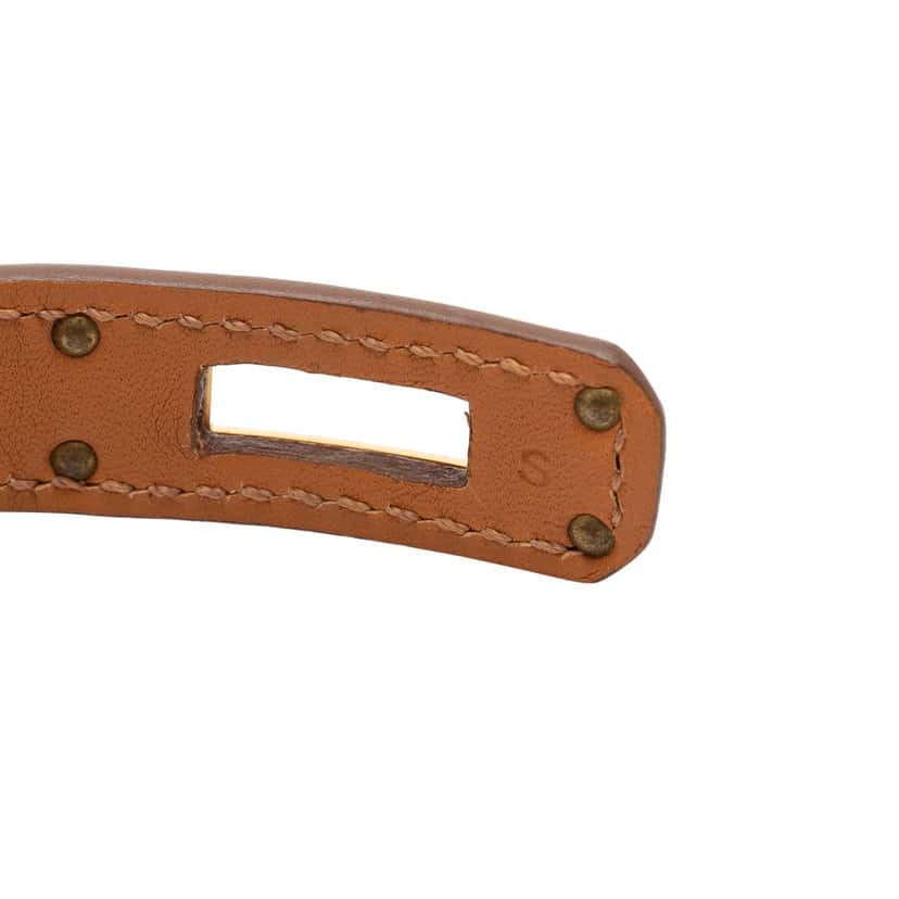 Hermès Leather Kelly Double Tour Bracelet Orange Leather Very good condition - Box View