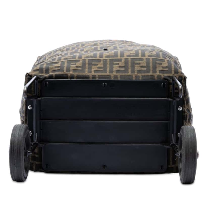 Fendi Zucca Canvas Foldable Jolly Trailer Rolling Cart Brown Very good condition - Inside View