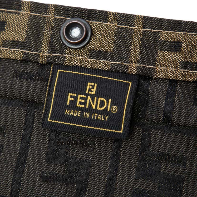 Fendi Zucca Canvas Foldable Jolly Trailer Rolling Cart Brown Very good condition - Box View