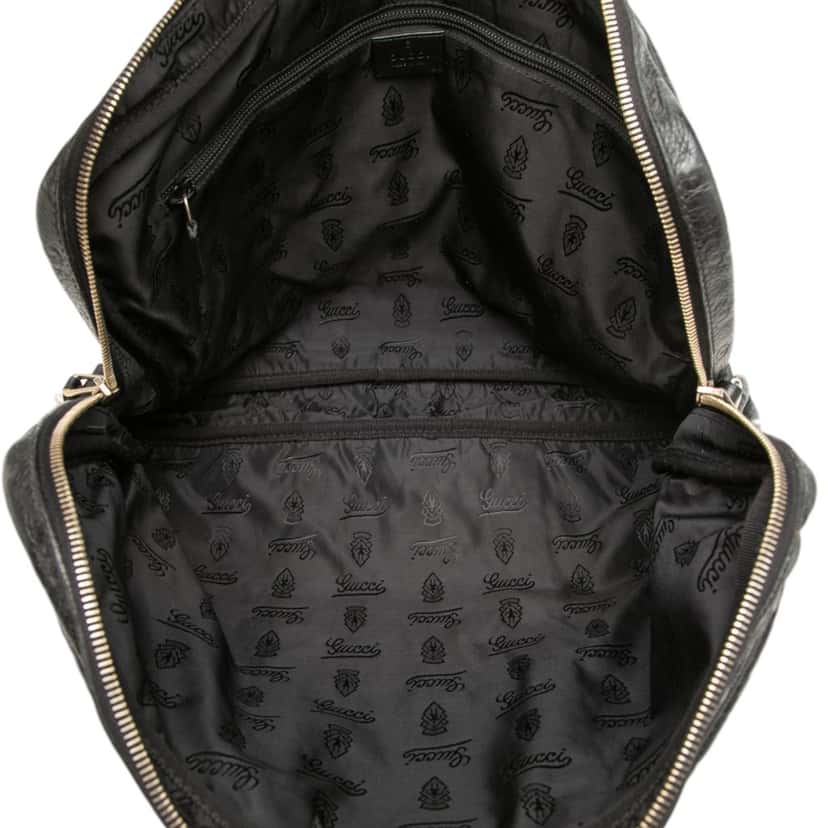 Gucci Guccissima Business Bag Black Leather Very good condition - Model View