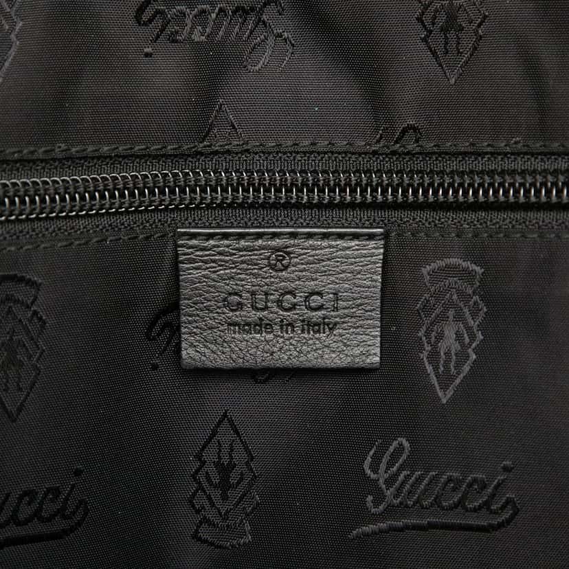 Gucci Guccissima Business Bag Black Leather Very good condition - Box View