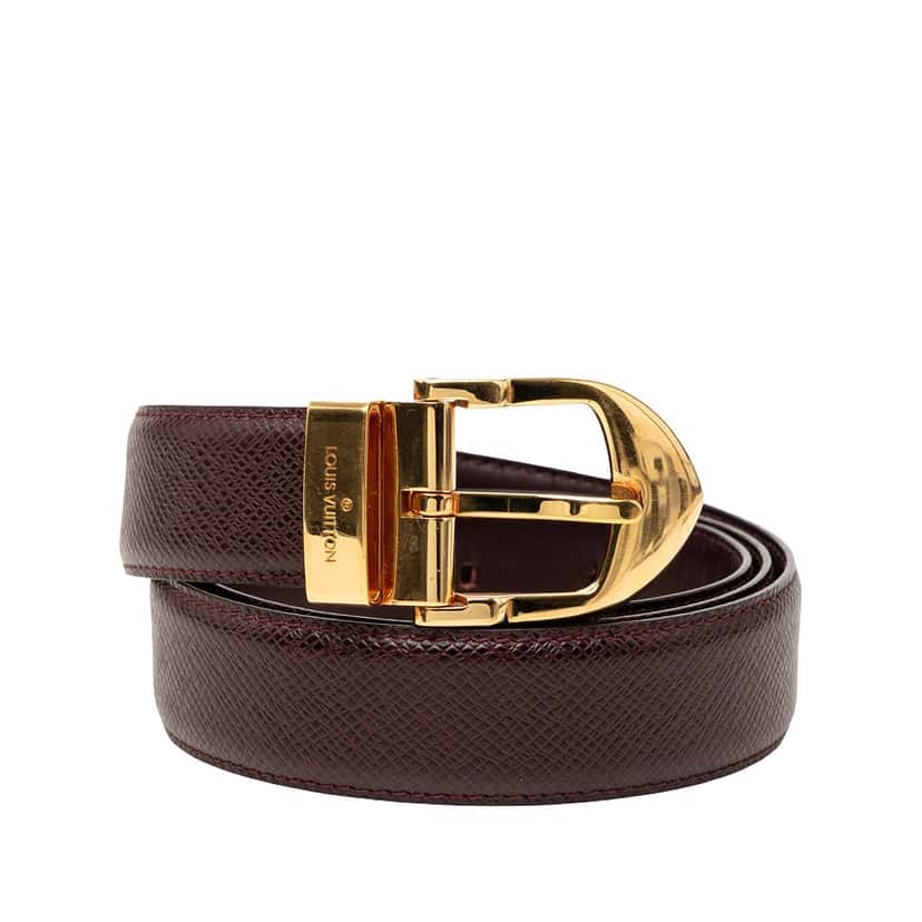 Louis Vuitton Taiga Ceinture Classique Belt Red Leather Very good condition - Front View