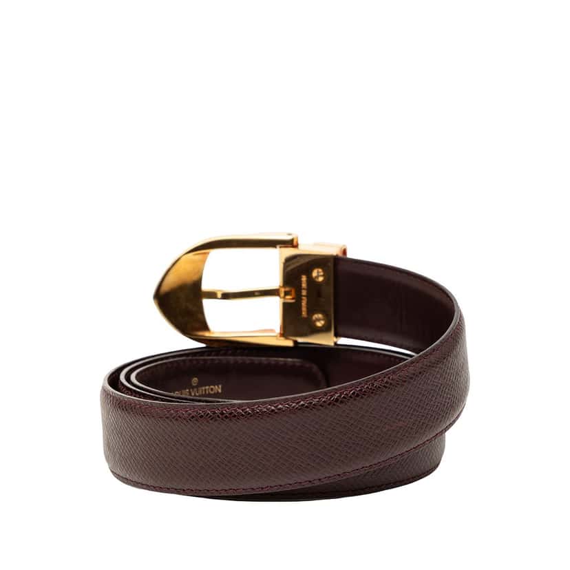 Louis Vuitton Taiga Ceinture Classique Belt Red Leather Very good condition - Inside View