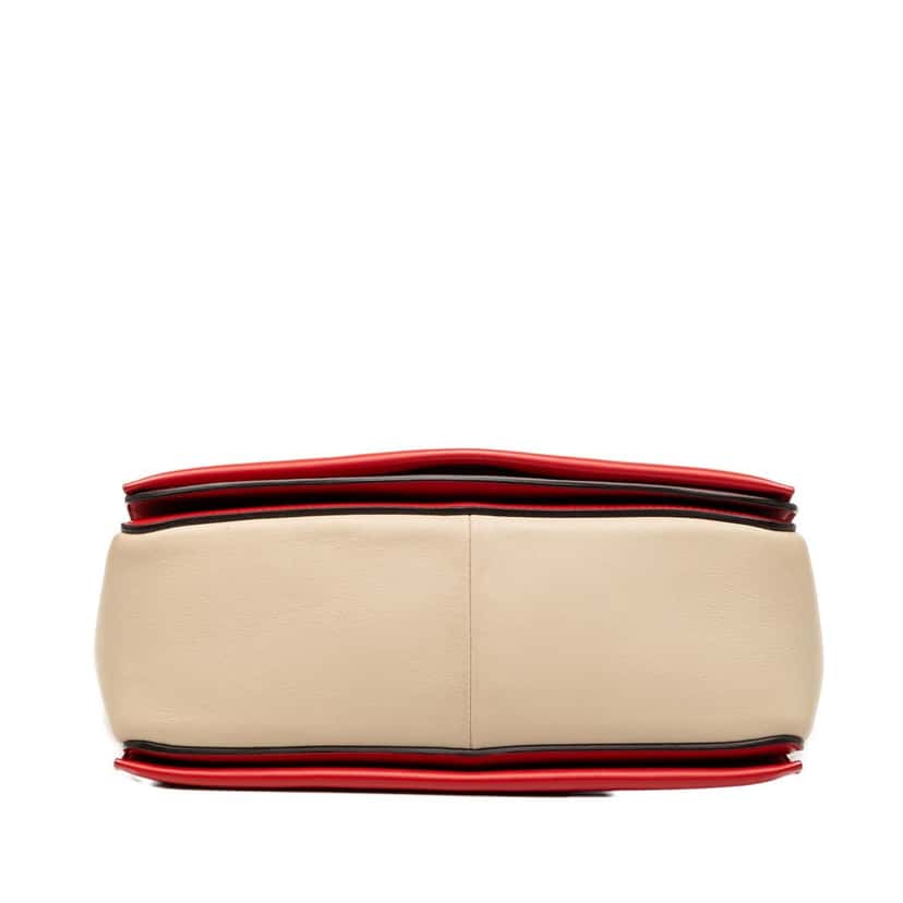 Celine Medium Shiny Smooth Calfskin Frame Shoulder Bag Beige Leather Very good condition - Inside View