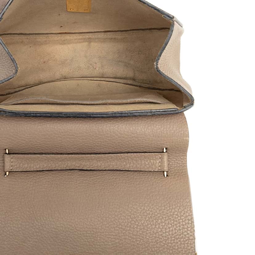 Chloé Small Grained Calfskin Drew Crossbody Brown Leather Very good condition - Model View