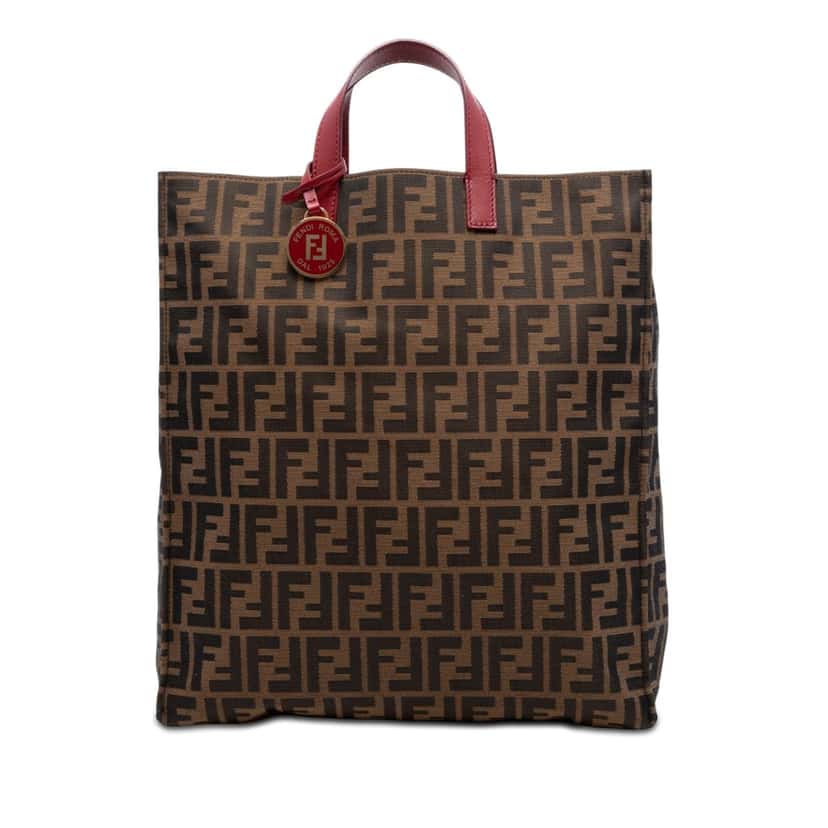 Fendi Zucca Canvas Shopping Tote Brown Very good condition - Front View