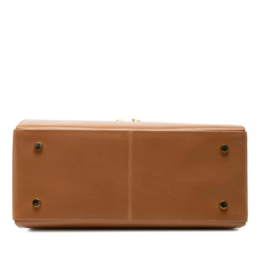 Salvatore Ferragamo Small Leather Gancini Iconic Top Handle Bag Brown Leather Very good condition - Inside View