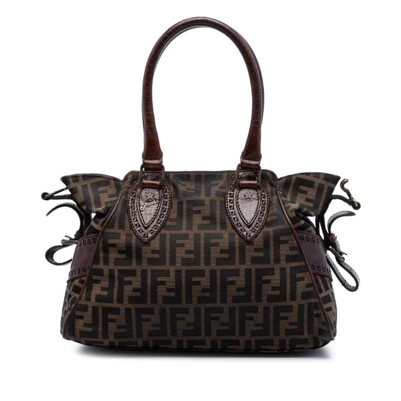 Fendi Zucca Canvas Etniko Handbag Brown Very good condition - Front View