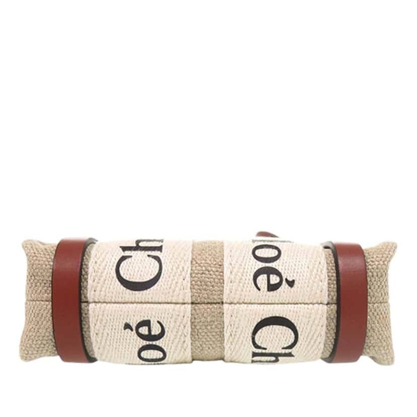 Chloé Nano Canvas Woody Satchel Beige Very good condition - Inside View