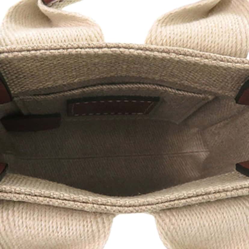Chloé Nano Canvas Woody Satchel Beige Very good condition - Model View
